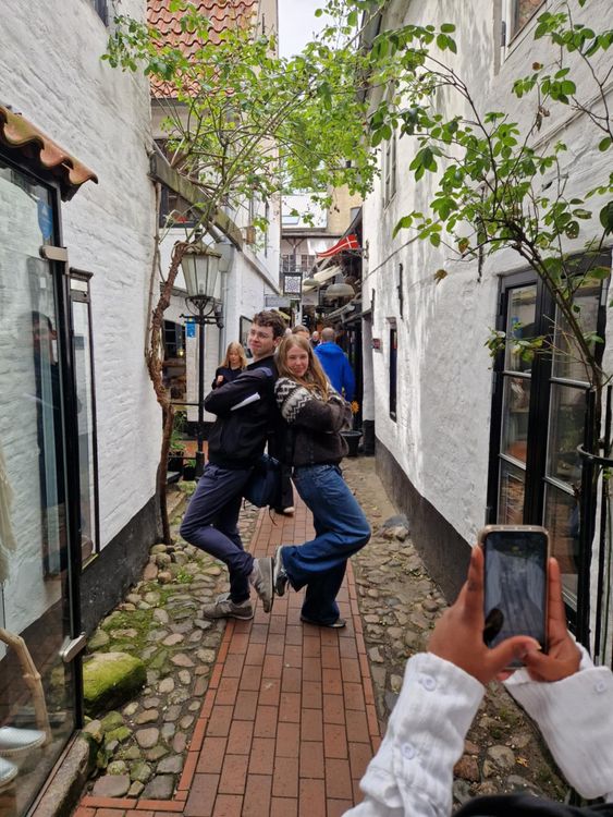 Billede af elever på tur til Flensburg