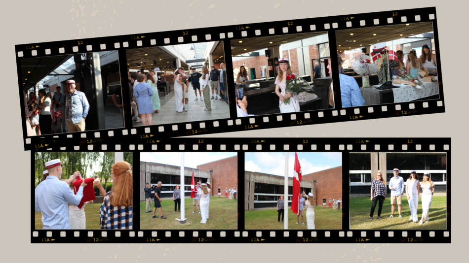 Filmrulle med billeder af elever